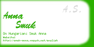 anna smuk business card